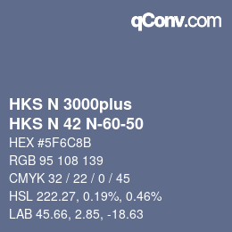 カラーコード: HKS N 3000plus - HKS N 42 N-60-50 | qconv.com