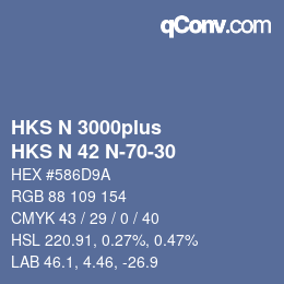 カラーコード: HKS N 3000plus - HKS N 42 N-70-30 | qconv.com