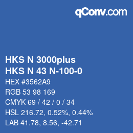 カラーコード: HKS N 3000plus - HKS N 43 N-100-0 | qconv.com