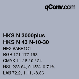 Farbcode: HKS N 3000plus - HKS N 43 N-10-30 | qconv.com