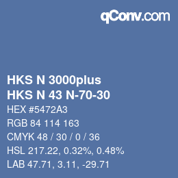 カラーコード: HKS N 3000plus - HKS N 43 N-70-30 | qconv.com