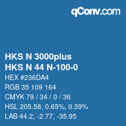 カラーコード: HKS N 3000plus - HKS N 44 N-100-0 | qconv.com