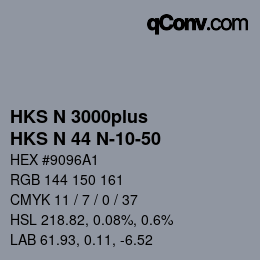 颜色代码: HKS N 3000plus - HKS N 44 N-10-50 | qconv.com