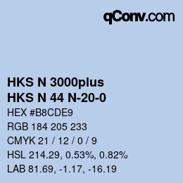 Farbcode: HKS N 3000plus - HKS N 44 N-20-0 | qconv.com