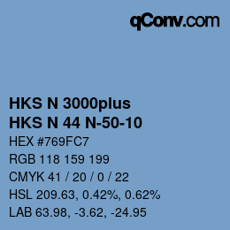 Farbcode: HKS N 3000plus - HKS N 44 N-50-10 | qconv.com