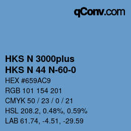 Código de color: HKS N 3000plus - HKS N 44 N-60-0 | qconv.com