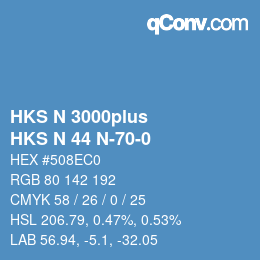 カラーコード: HKS N 3000plus - HKS N 44 N-70-0 | qconv.com
