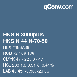 颜色代码: HKS N 3000plus - HKS N 44 N-70-50 | qconv.com