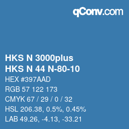 カラーコード: HKS N 3000plus - HKS N 44 N-80-10 | qconv.com