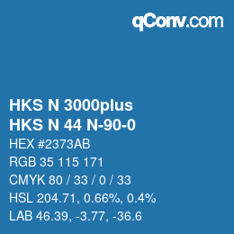 Code couleur: HKS N 3000plus - HKS N 44 N-90-0 | qconv.com