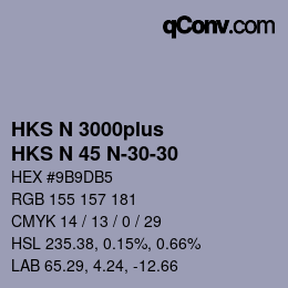 Code couleur: HKS N 3000plus - HKS N 45 N-30-30 | qconv.com