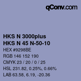 カラーコード: HKS N 3000plus - HKS N 45 N-50-10 | qconv.com