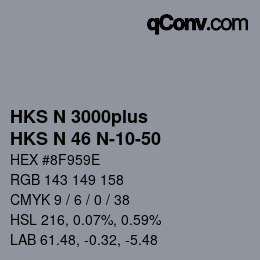 颜色代码: HKS N 3000plus - HKS N 46 N-10-50 | qconv.com