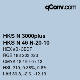 カラーコード: HKS N 3000plus - HKS N 46 N-20-10 | qconv.com