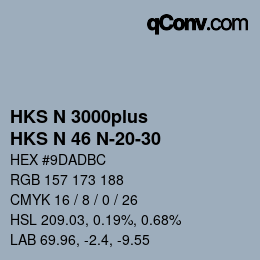 颜色代码: HKS N 3000plus - HKS N 46 N-20-30 | qconv.com
