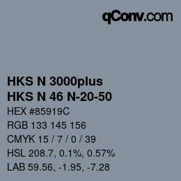 颜色代码: HKS N 3000plus - HKS N 46 N-20-50 | qconv.com