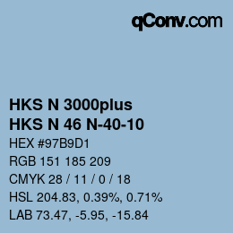 Color code: HKS N 3000plus - HKS N 46 N-40-10 | qconv.com