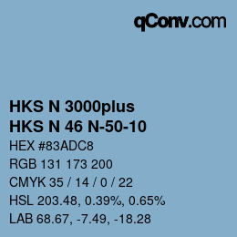 カラーコード: HKS N 3000plus - HKS N 46 N-50-10 | qconv.com