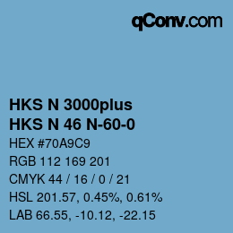 Color code: HKS N 3000plus - HKS N 46 N-60-0 | qconv.com