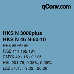Code couleur: HKS N 3000plus - HKS N 46 N-60-10 | qconv.com
