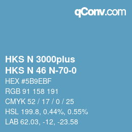 Color code: HKS N 3000plus - HKS N 46 N-70-0 | qconv.com