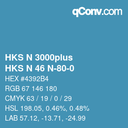 カラーコード: HKS N 3000plus - HKS N 46 N-80-0 | qconv.com