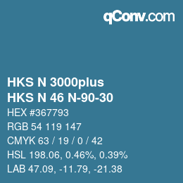 カラーコード: HKS N 3000plus - HKS N 46 N-90-30 | qconv.com