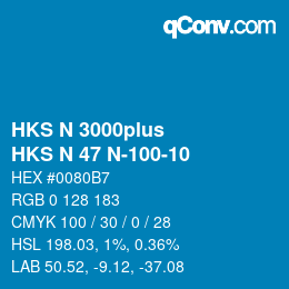 Code couleur: HKS N 3000plus - HKS N 47 N-100-10 | qconv.com