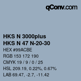カラーコード: HKS N 3000plus - HKS N 47 N-20-30 | qconv.com