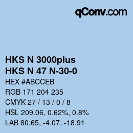 カラーコード: HKS N 3000plus - HKS N 47 N-30-0 | qconv.com