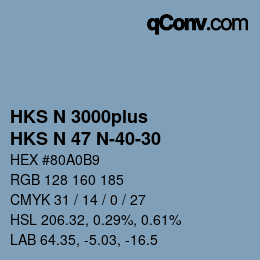 Farbcode: HKS N 3000plus - HKS N 47 N-40-30 | qconv.com