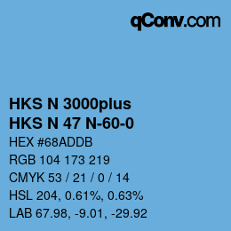 Farbcode: HKS N 3000plus - HKS N 47 N-60-0 | qconv.com