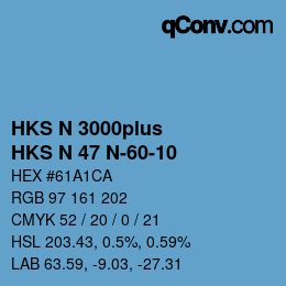 カラーコード: HKS N 3000plus - HKS N 47 N-60-10 | qconv.com