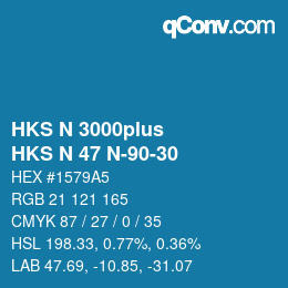 Code couleur: HKS N 3000plus - HKS N 47 N-90-30 | qconv.com