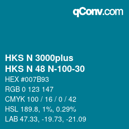 カラーコード: HKS N 3000plus - HKS N 48 N-100-30 | qconv.com