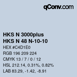 Farbcode: HKS N 3000plus - HKS N 48 N-10-10 | qconv.com