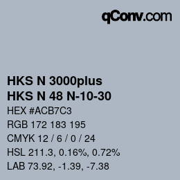 Farbcode: HKS N 3000plus - HKS N 48 N-10-30 | qconv.com