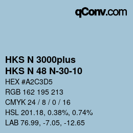 Color code: HKS N 3000plus - HKS N 48 N-30-10 | qconv.com