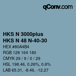 Color code: HKS N 3000plus - HKS N 48 N-40-30 | qconv.com
