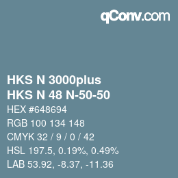 Farbcode: HKS N 3000plus - HKS N 48 N-50-50 | qconv.com