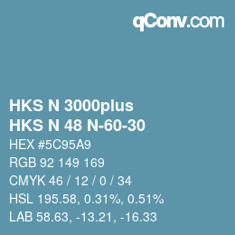 Code couleur: HKS N 3000plus - HKS N 48 N-60-30 | qconv.com