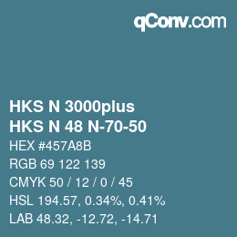 Color code: HKS N 3000plus - HKS N 48 N-70-50 | qconv.com