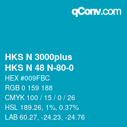 颜色代码: HKS N 3000plus - HKS N 48 N-80-0 | qconv.com