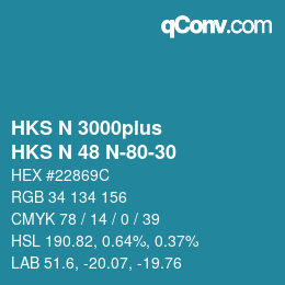 Color code: HKS N 3000plus - HKS N 48 N-80-30 | qconv.com