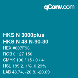 カラーコード: HKS N 3000plus - HKS N 48 N-90-30 | qconv.com