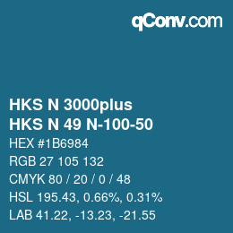 Code couleur: HKS N 3000plus - HKS N 49 N-100-50 | qconv.com