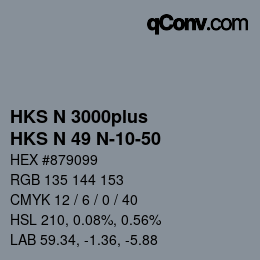 Código de color: HKS N 3000plus - HKS N 49 N-10-50 | qconv.com