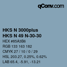 Farbcode: HKS N 3000plus - HKS N 49 N-30-30 | qconv.com