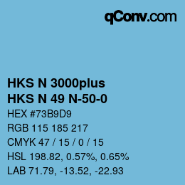Color code: HKS N 3000plus - HKS N 49 N-50-0 | qconv.com