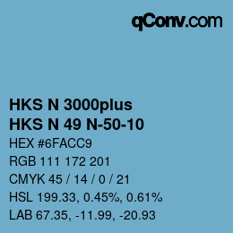 Color code: HKS N 3000plus - HKS N 49 N-50-10 | qconv.com